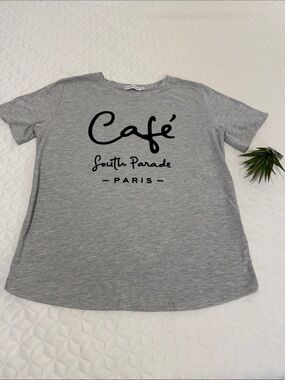 Café South Parade Paris Short Sleeve Tee - Gray